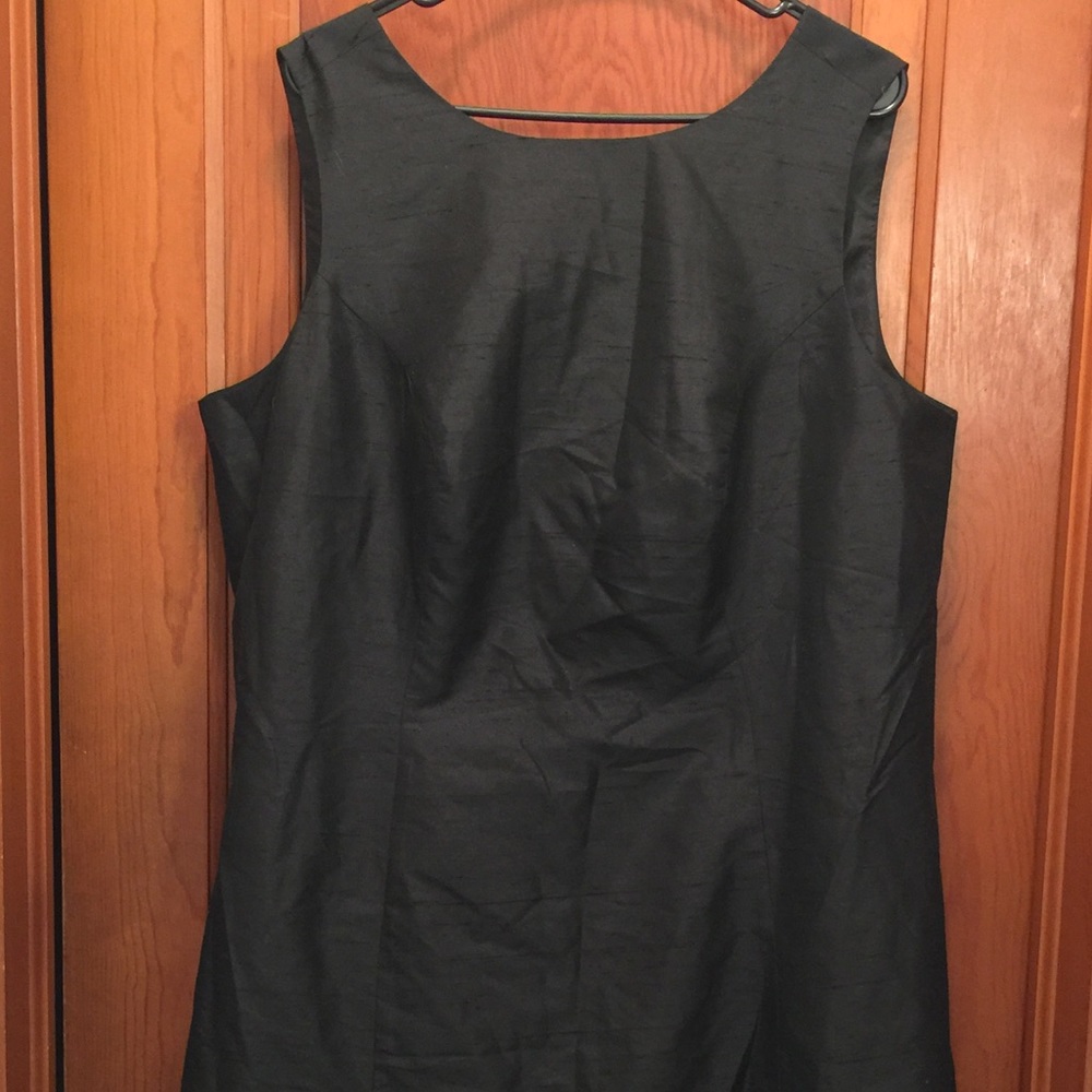 Silk blend peau de soie  aline sheath dress as 20